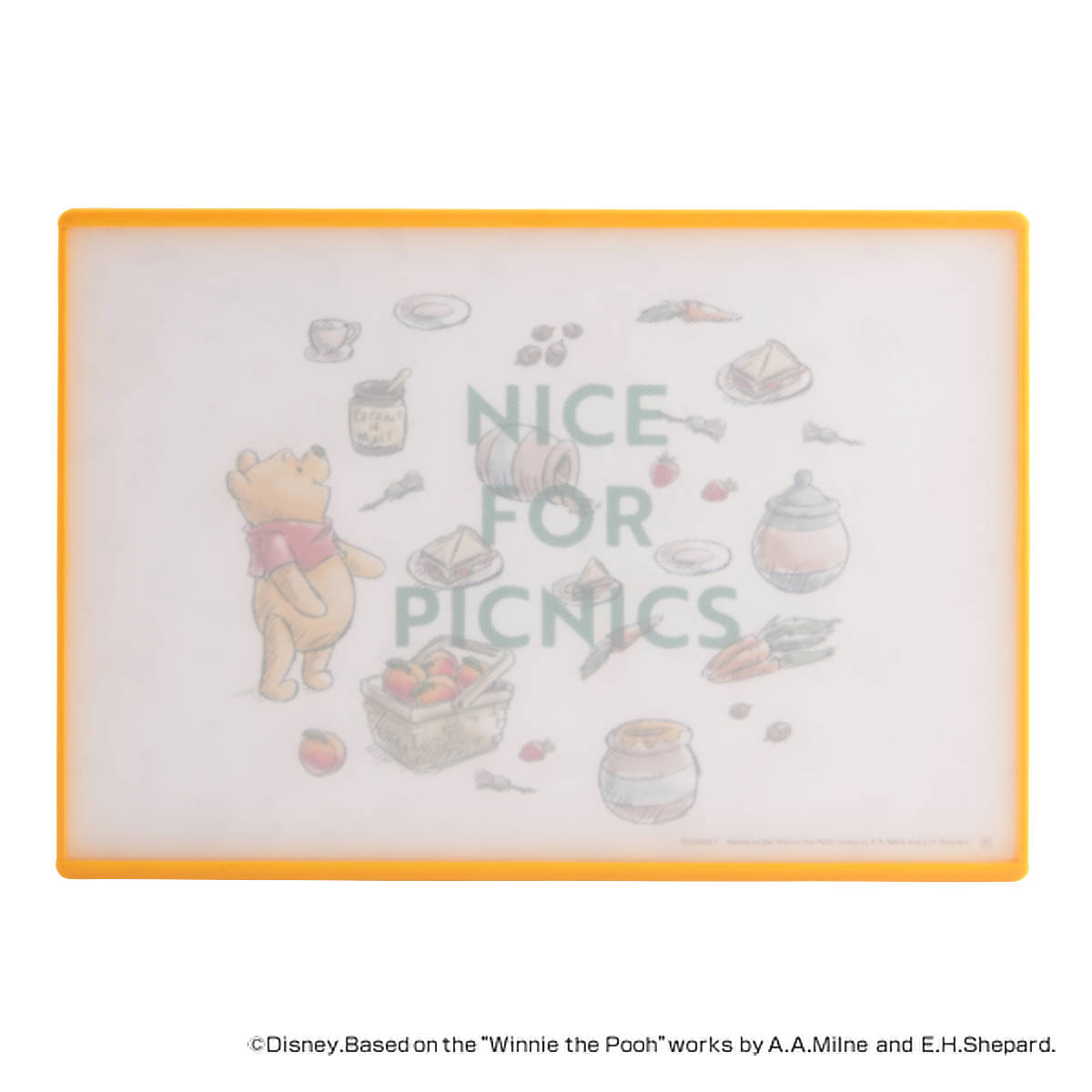 まな板 くまのプーさん ピクニック 食洗機対応 日本製 （ シートまな板 プラスチックまな板 まないた カッティングボード リバーシブル