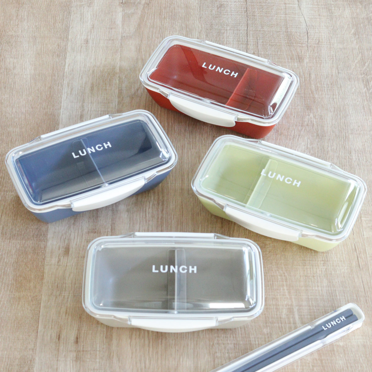 弁当箱 500ml ドーム 1段 time for LUNCH ランチボックス ( お弁当箱 食洗機対応 レンジ対応 一段 ドーム蓋 ドーム型 女子 日本製 食洗機OK レンジOK お弁当 弁当 4点ロック 仕切り付き 女性 ) 【レッド】 レッド