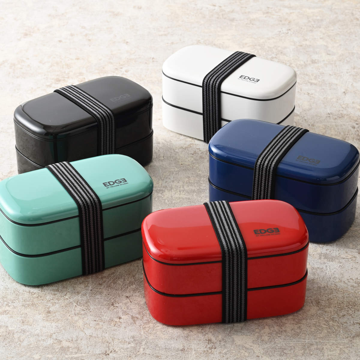 弁当箱 800ml 25EDGE オーバル2段ランチ ( お弁当箱 ランチボックス レンジ対応 食洗機対応 二段 男子 レンジOK 食洗機OK 弁当 お弁当 ランチベルト付き 大容量 男性 日本製 ) 【ブルー】 ブルー