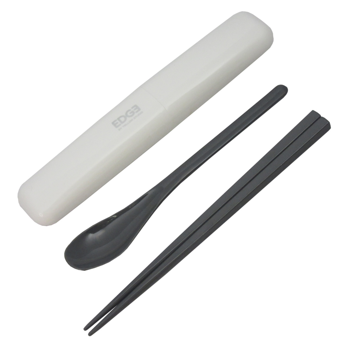 箸&スプーンコンビセット 25EDGE ( お箸 箸箱 18cm 19.5cm カトラリー セット 男子 携帯用 持ち運び お弁当用 給食 お弁当 弁当 男性 大人 日本製 ) 【ブルー】 ブルー