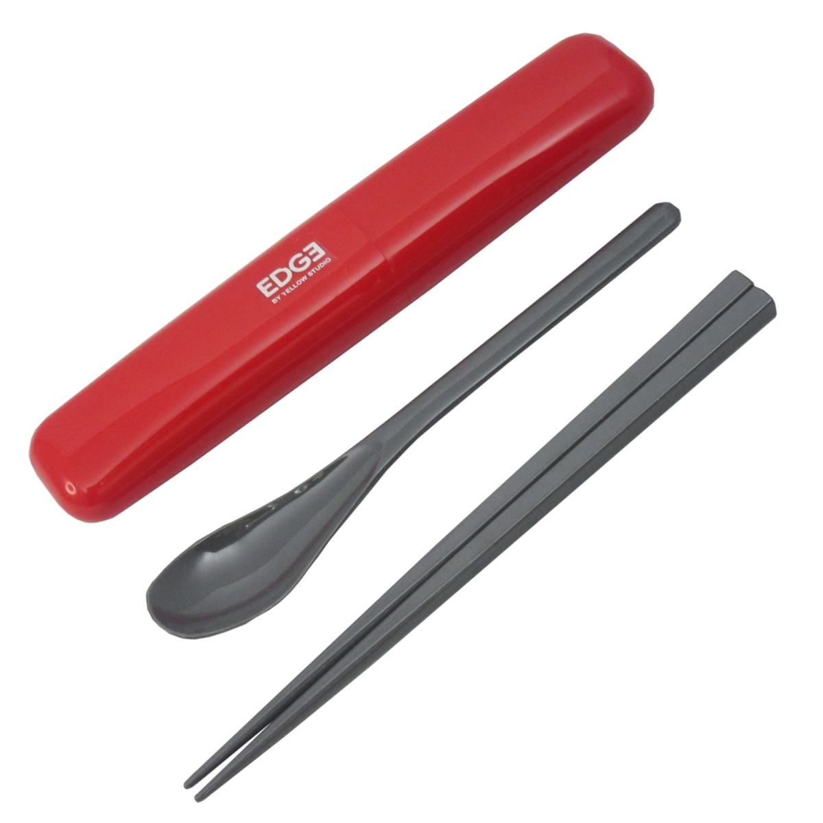 箸&スプーンコンビセット 25EDGE ( お箸 箸箱 18cm 19.5cm カトラリー セット 男子 携帯用 持ち運び お弁当用 給食 お弁当 弁当 男性 大人 日本製 ) 【ブルー】 ブルー