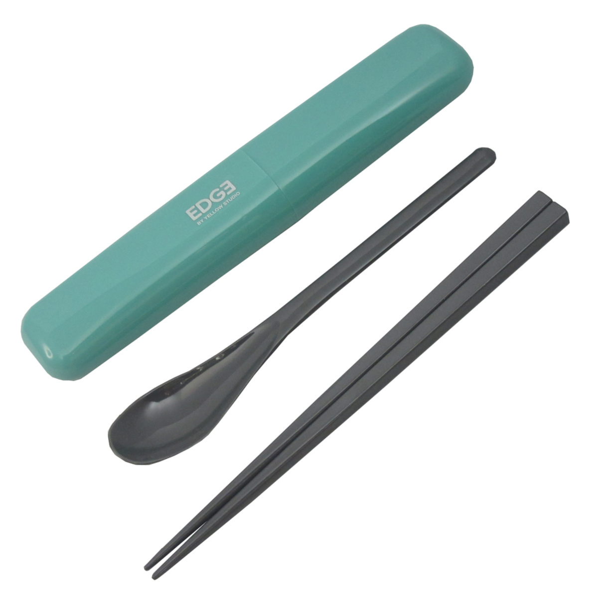 箸&スプーンコンビセット 25EDGE ( お箸 箸箱 18cm 19.5cm カトラリー セット 男子 携帯用 持ち運び お弁当用 給食 お弁当 弁当 男性 大人 日本製 ) 【ブルー】 ブルー