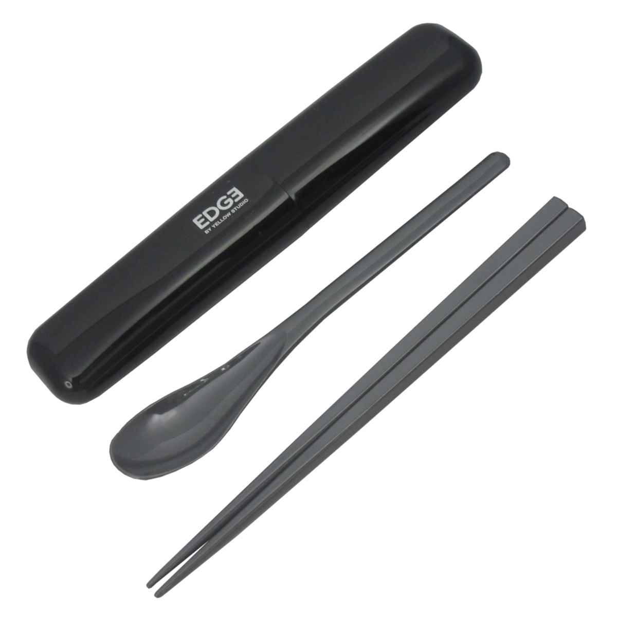 箸&スプーンコンビセット 25EDGE ( お箸 箸箱 18cm 19.5cm カトラリー セット 男子 携帯用 持ち運び お弁当用 給食 お弁当 弁当 男性 大人 日本製 ) 【ブルー】 ブルー