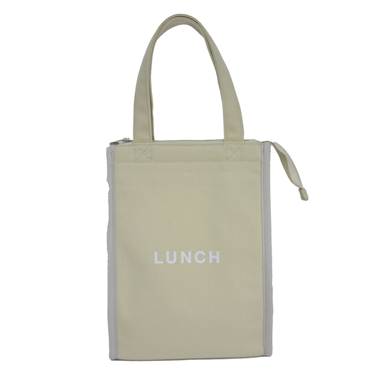 ランチバッグ time for LUNCH スクエア保冷バッグ ( 保冷バッグ 保冷ランチバッグ 保温 弁当袋 お弁当袋 お弁当入れ ランチトートバッグ ランチトート お弁当箱 弁当 袋 ランチ 手提げかばん ) 【ベージュ】 ベージュ