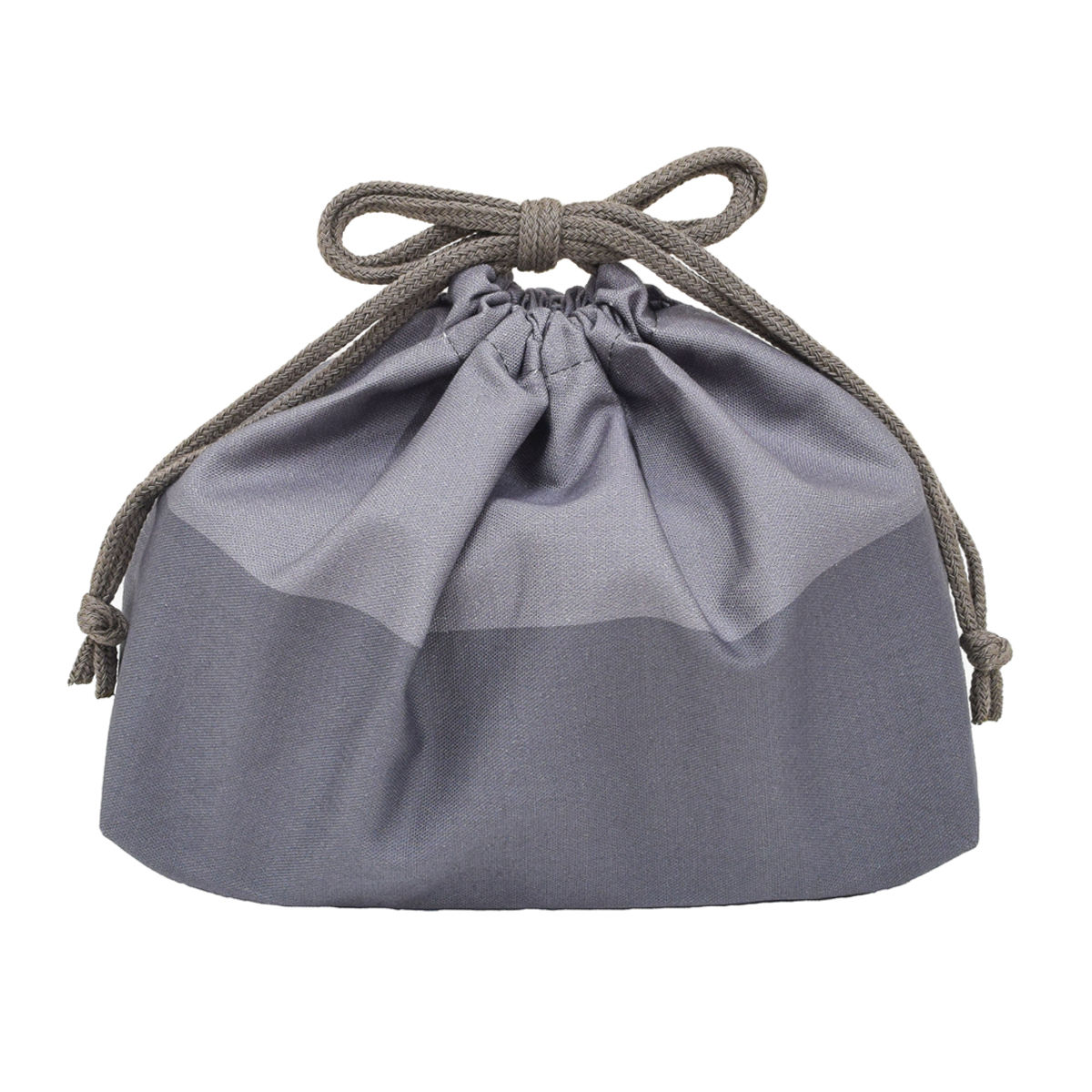 保冷ランチ巾着 モノクローム ( 保冷 保温 弁当袋 お弁当袋 ランチバッグ 巾着袋 お弁当入れ シンプル 給食袋 お弁当箱 弁当 袋 ランチ マチ付き 大人 子供 洗える 日本製 ) 【カーキ】 カーキ