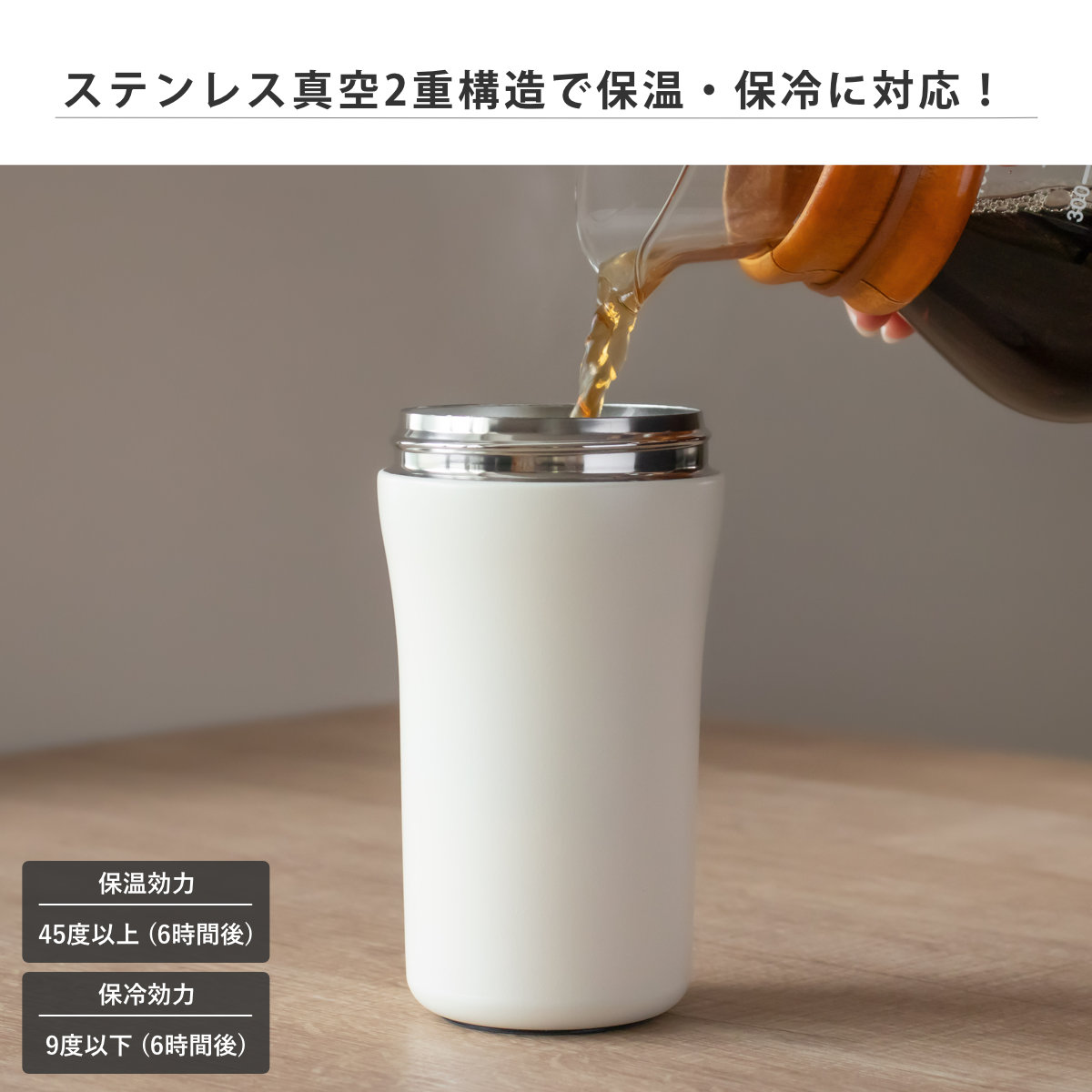 水筒 400ml DRINKIT 2Wayステンレスタンブラー ( 保温 保冷 タンブラー ストロー付き 直飲み 2way 蓋付き こぼれない 持ち運び ストロー 直のみ 真空二重構造 ステンレスボトル 結露しない シンプル ) 【ブラック】 ブラック