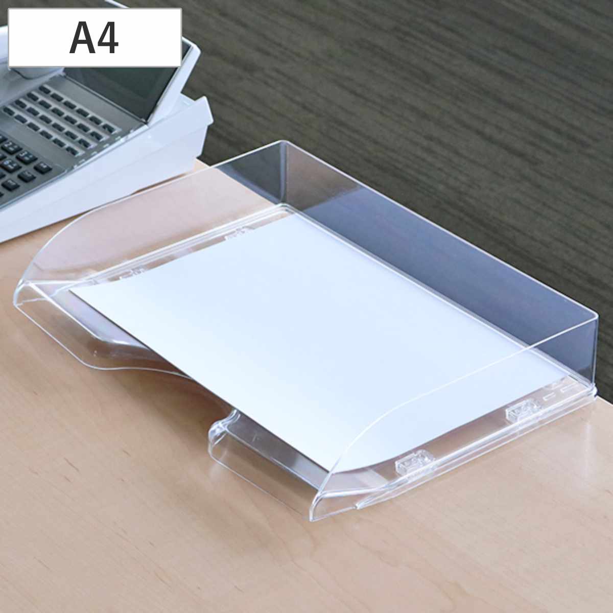 卓上トレー デラックスA4 横 （ 卓上収納 引き出し 書類ケース 書類 A4 トレー ファイルケース BOX 収納 プラスチック 収納ボックス レターラック 書類整理 処理整理 プリント ）
