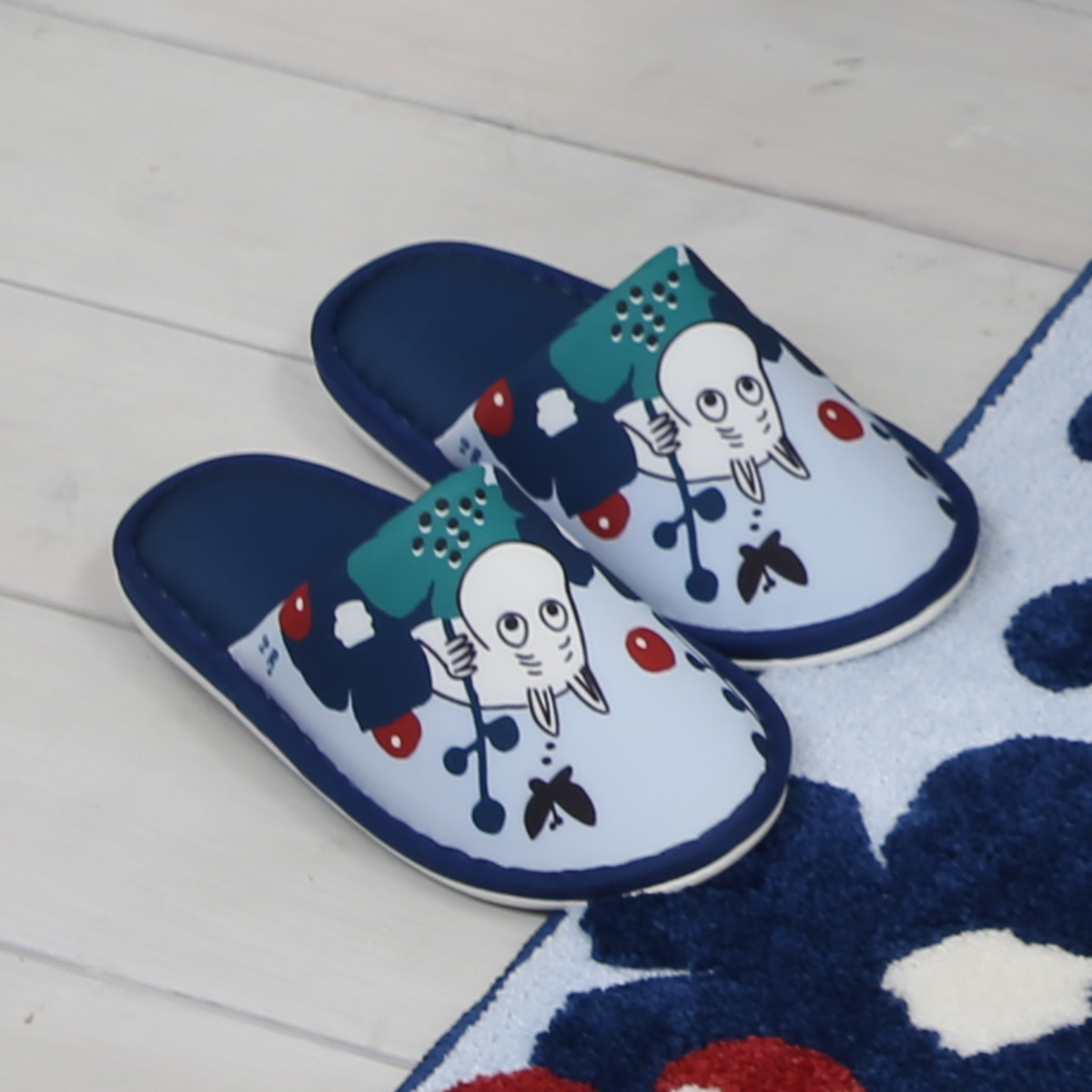 トイレスリッパ ペルホネン ムーミン ( トイレ用スリッパ MOOMIN 前詰まり ファブリック ルームシューズ 洗える トイレタリー トイレシューズ 洗濯OK プリント キャラクター ムーミン柄 ミイ ) 【ムーミン】 ムーミン