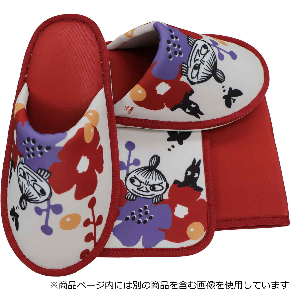 トイレスリッパ ペルホネン ムーミン ( トイレ用スリッパ MOOMIN 前詰まり ファブリック ルームシューズ 洗える トイレタリー トイレシューズ 洗濯OK プリント キャラクター ムーミン柄 ミイ ) 【ムーミン】 ムーミン