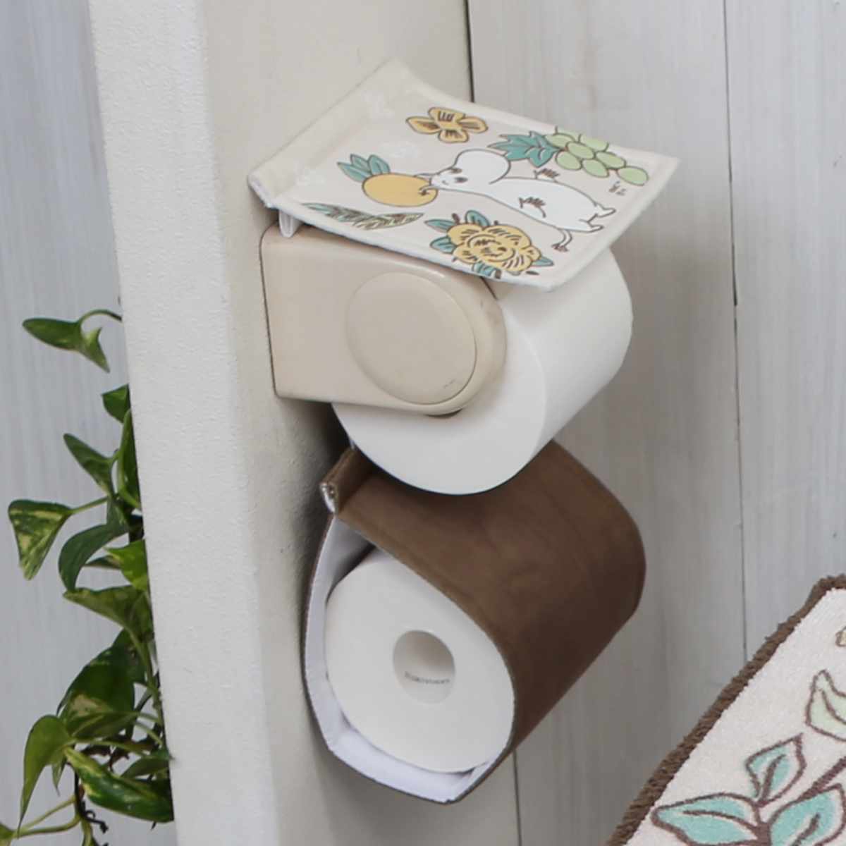 シャインガーデン ペーパーホルダーカバー ムーミン ( トイレットペーパーカバー MOOMIN ペーパーホルダー 予備 洗濯OK トイレタリー ホルダーカバー 取り付け簡単 キャラクター ムーミン柄 リトルミイ 北欧 ) 【ムーミン】 ムーミン