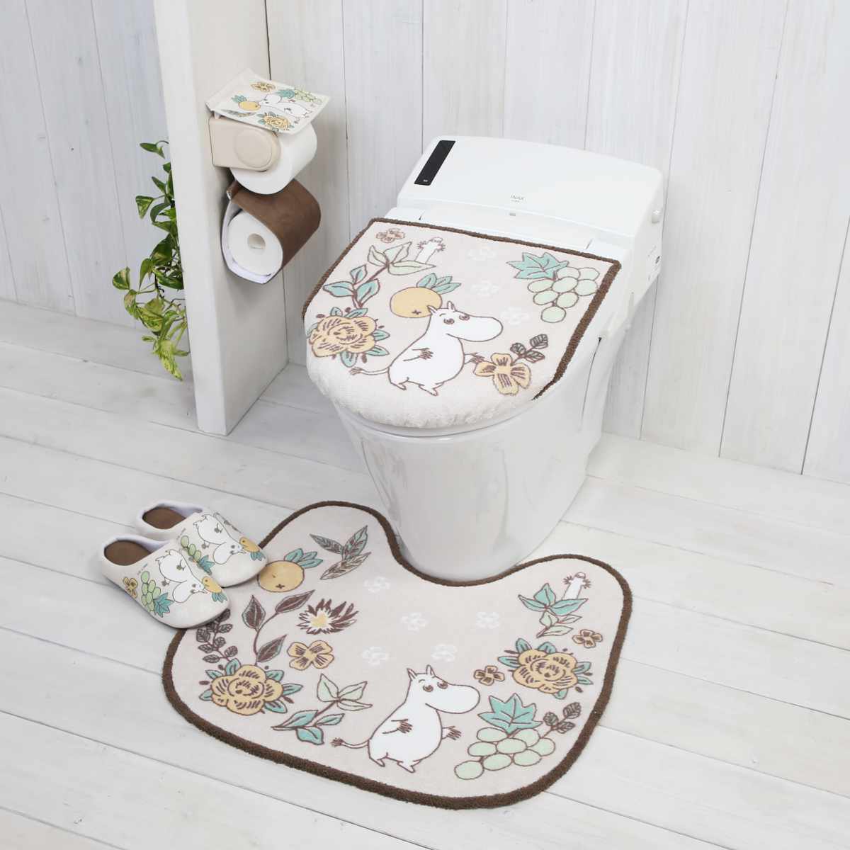 シャインガーデン ペーパーホルダーカバー ムーミン ( トイレットペーパーカバー MOOMIN ペーパーホルダー 予備 洗濯OK トイレタリー ホルダーカバー 取り付け簡単 キャラクター ムーミン柄 リトルミイ 北欧 ) 【ムーミン】 ムーミン