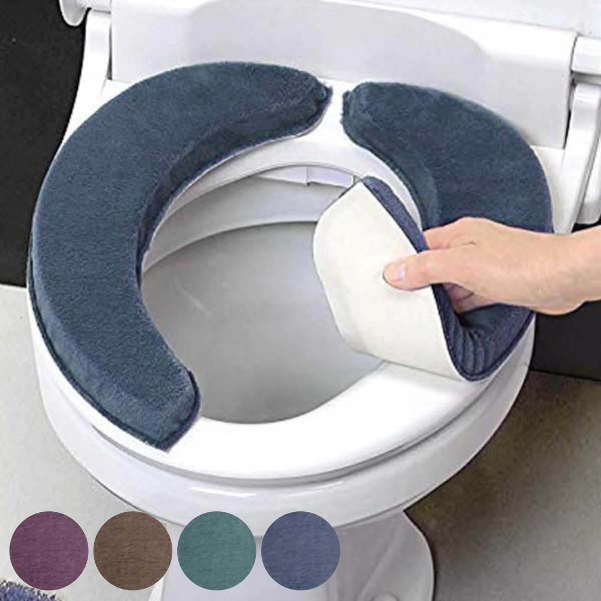 便座カバー 便座シート 極ふわ 吸着便座シート モダニスト 吸着 厚手 （ トイレ トイレ便座シート 便座 カバー シート 厚い ふわふわ 吸着シート 吸着便座 貼る 洗える 節電 トイレ用品 トイレタリー トイレグッズ 無地 シンプル ） 【ワイン】