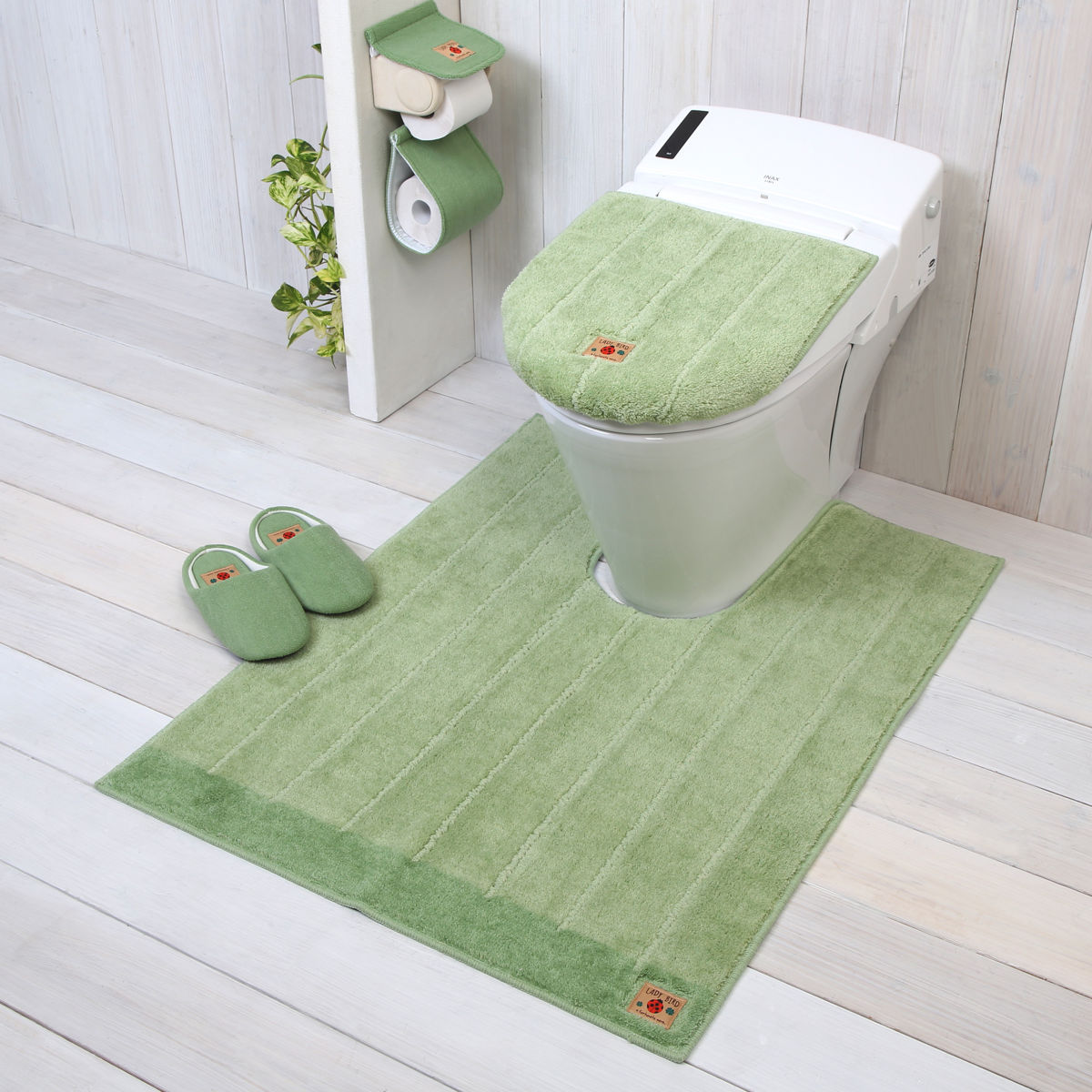 トイレフタカバー 共通用 シャンフル 兼用フタカバー トイレ フタカバー ( カバー トイレふたカバー 兼用 蓋カバー 普通 O型 U型 普通便座 洗浄暖房 ワンポイント シンプル ) 【ピンク】 ピンク