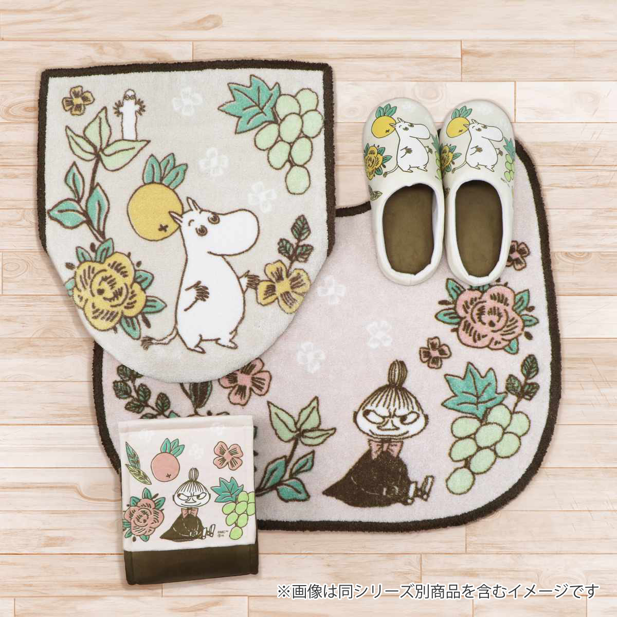 シャインガーデン さらふわ便座クッション ムーミン ( 便座シート MOOMIN 置くだけ 吸着シート ふわふわ 洗える 兼用タイプ U型 O型 洗浄暖房型 トイレタリー おくだけ 洗濯OK キャラクター ムーミン柄 リトルミイ 北欧 ) 【リトルミイ】 リトルミイ
