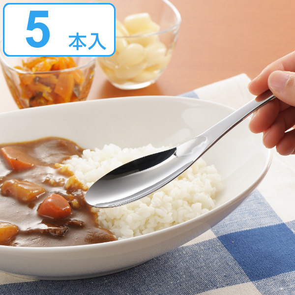 dショッピング |カレースプーン 5本入り スリムで食べやすい スプーン