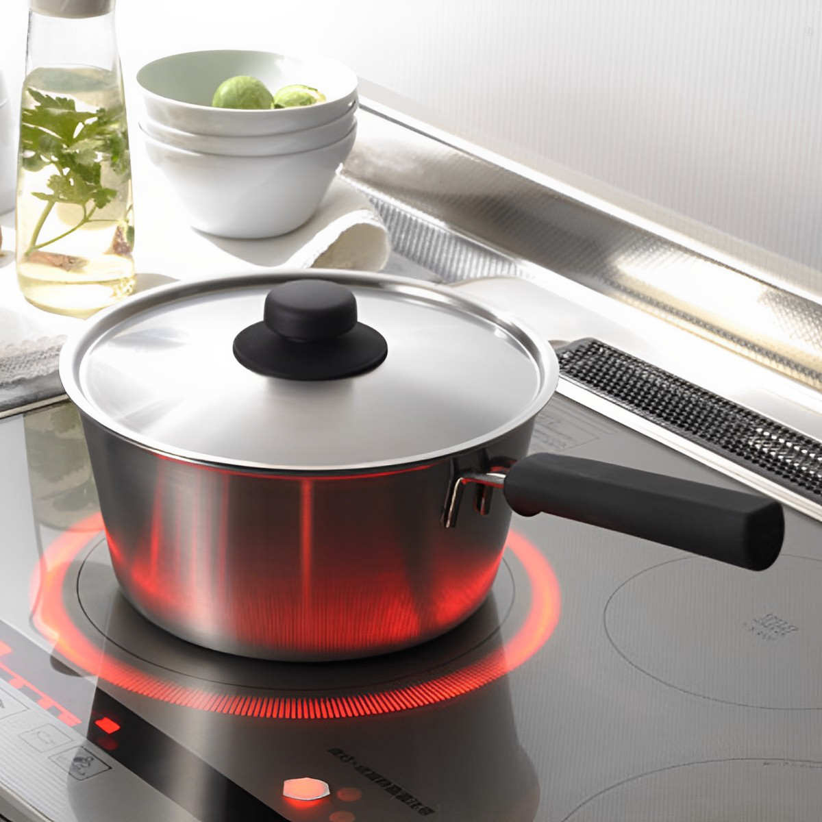 片手鍋 16cm IH対応 ステンレス製 シーズ・クッキング 日本製 （ IH ガス火 直火 対応 蓋付き 片手 鍋 なべ 16 センチ 調理器具 16センチ