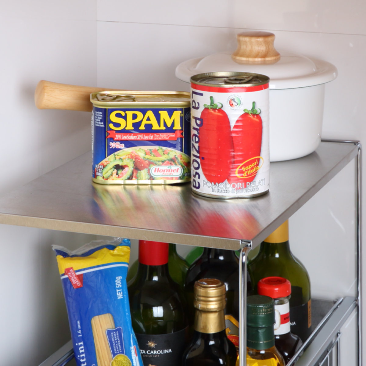 シンク下収納 シンク下スライド収納 1段 幅25cm ( シンク下収納ラック 引き出し付き スリム シンク下 コンロ下 キッチンストッカー ステンレス スライドラック 隙間収納 引出し ワゴン キッチン 洗面所 収納 おしゃれ 日本製 )