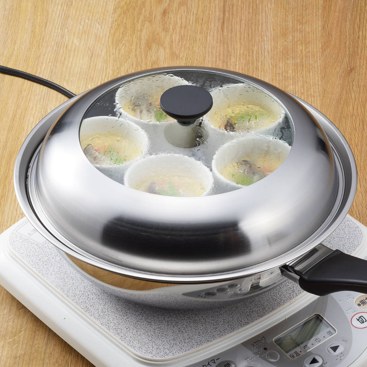 2024 電気蒸し器 3段 大容量22L 多機能 スチーム 電気スチーム蒸し器