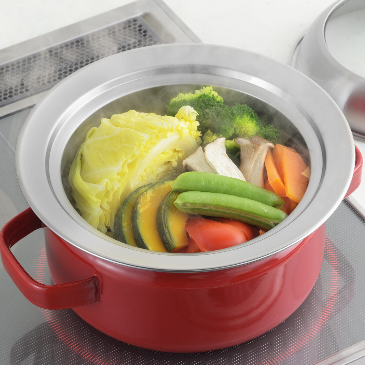 木製 丸型蒸し器 蓋付き 見える!お鍋用蒸し器 ヨシカワ 蒸し鍋 【通販モノタロウ】