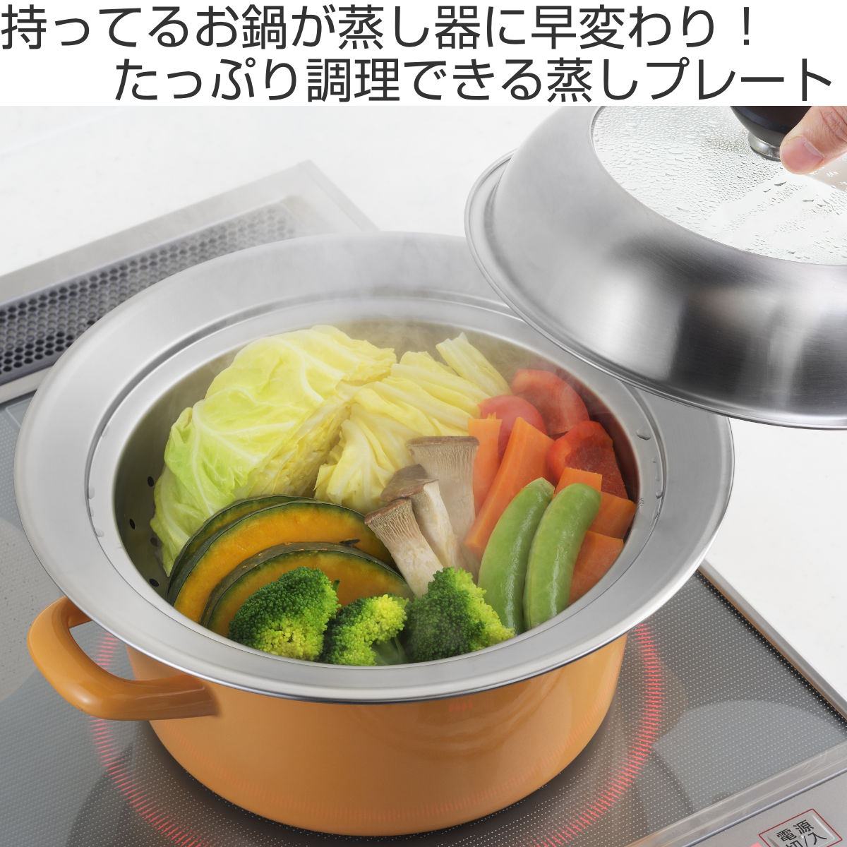 お鍋用蒸し器 20～22cm用 ガラス蓋付き 日本製 – ハウジー