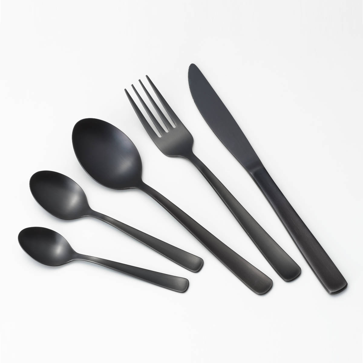 スプーン フォーク 墨彩 デザートスプーン デザートフォーク ( ステンレス 日本製 燕三条 カトラリー 18cm 17.5cm テーブルフォーク テーブルスプーン おしゃれ デザート 丈夫 錆びにくい シンプル モダン 食事 来客用 ) 【スプーン】 スプーン