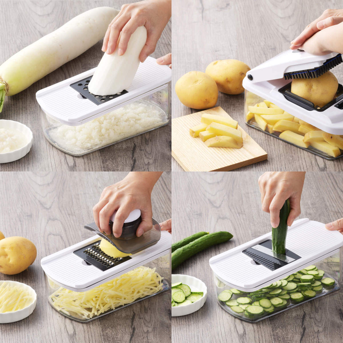 野菜調理器 8点セット みじん切り スライサー 細切り 安全