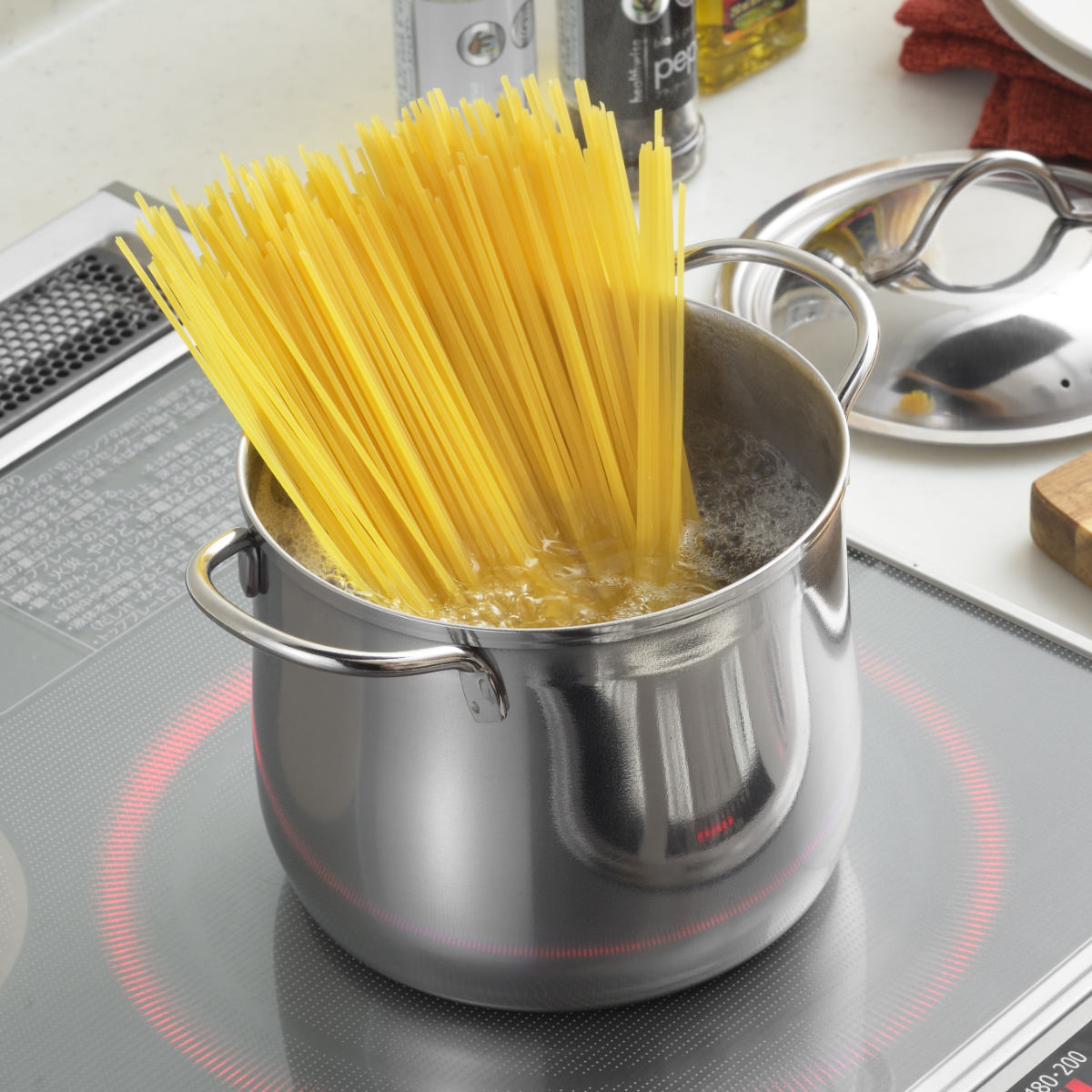 両手鍋 14cm 深型 IH対応 煮込み鍋 ステンレス製 日本製 ( ガス火対応 両手なべ パスタポット パスタ鍋 小鍋 14センチ ステンレス鍋 鍋 茹で鍋 蓋付き 深型鍋 コンパクト 国産 燕三条 )