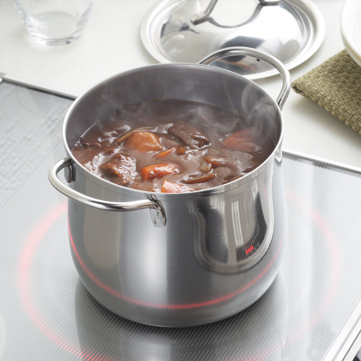 両手鍋 14cm 深型 IH対応 煮込み鍋 ステンレス製 日本製 ( ガス火対応 両手なべ パスタポット パスタ鍋 小鍋 14センチ ステンレス鍋 鍋 茹で鍋 蓋付き 深型鍋 コンパクト 国産 燕三条 )