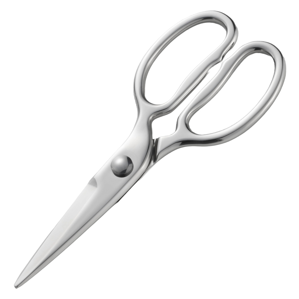 キッチンばさみ 鏡面キッチンバサミ オールステンレス （ キッチンはさみ キッチンバサミ キッチン鋏 ステンレス 料理ばさみ 万能ばさみ はさみ 鋏 ハサミ ギザ刃 キッチンツール 調理器具 ）