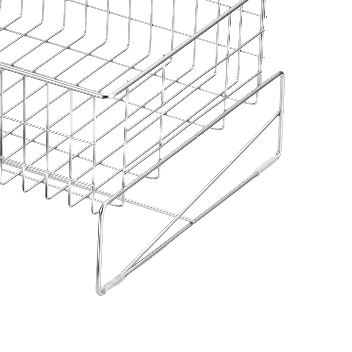 水切りラック 縦横左右に置ける 水切り 排水式 ( 水切りかご ステンレス シンク横 食器乾燥ラック 日本製 バスケット ラック 皿立て ディッシュラック 受け皿 流れる サビにくい 丈夫 )