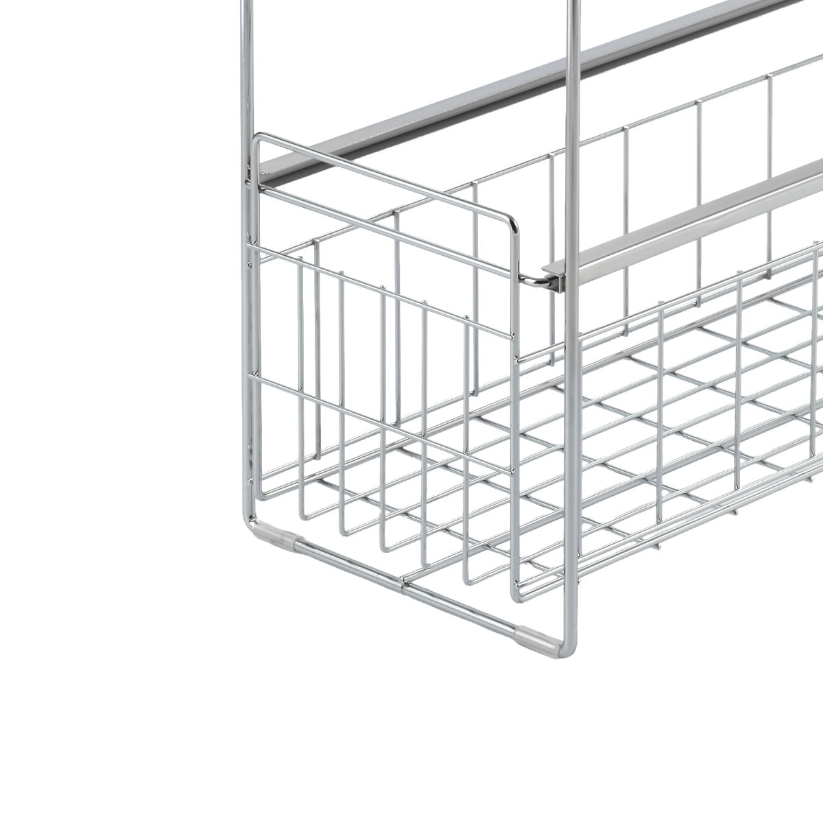 シンク下収納ラック スムーズに引き出せる シンク下 スライド収納 1段 幅20cm ( 引き出し付き スリム コンロ下 キッチンストッカー ステンレス スライドラック 隙間収納 引出し ワゴン キッチン 洗面所 収納 おしゃれ 日本製 )