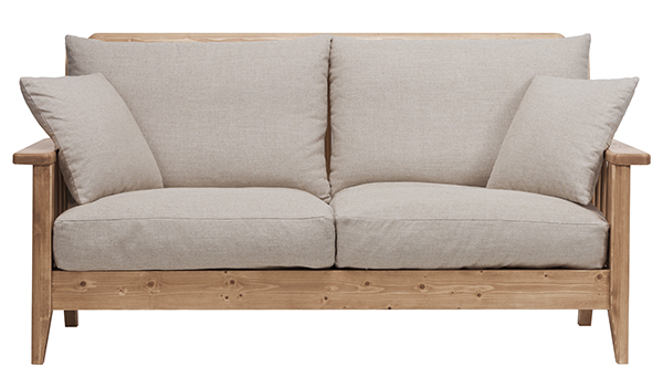 dショッピング |ソファ 2人掛け カントリー調 天然木フレーム パイン材