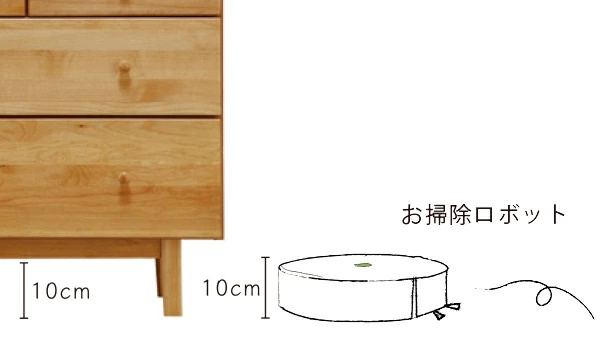 ハイチェスト 幅77cm 5段 天然木 アルダー 無垢材 完成品 ROPA