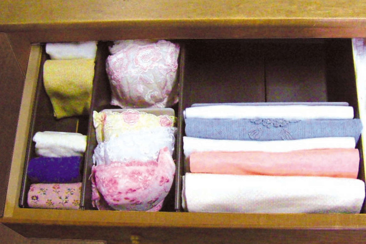 仕切りケース 幅14×奥行33×高さ9cm ランジェリー用 5個セット ( 小物収納 収納 引き出し 仕切り 収納ケース インナーケース 仕切りボックス プラスチック 間仕切り ケース 収納ボックス 間仕切りケース 引出し 整理整頓 ) 【ブラウン】 ブラウン