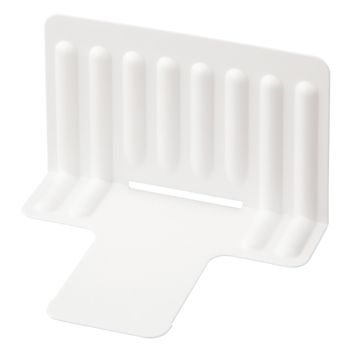 キッチン収納 冷凍庫スタンド 仕切り5枚組 ( 冷蔵庫収納 冷凍庫収納 整理ボックス 整理用品 お片付け キッチン 収納 冷蔵庫 冷凍庫 キッチン用品 キッチン雑貨 収納上手 仕切り板 小物収納 スライド 伸縮 庫内 立てて入れる 5枚 ) 【ホワイト】 ホワイト