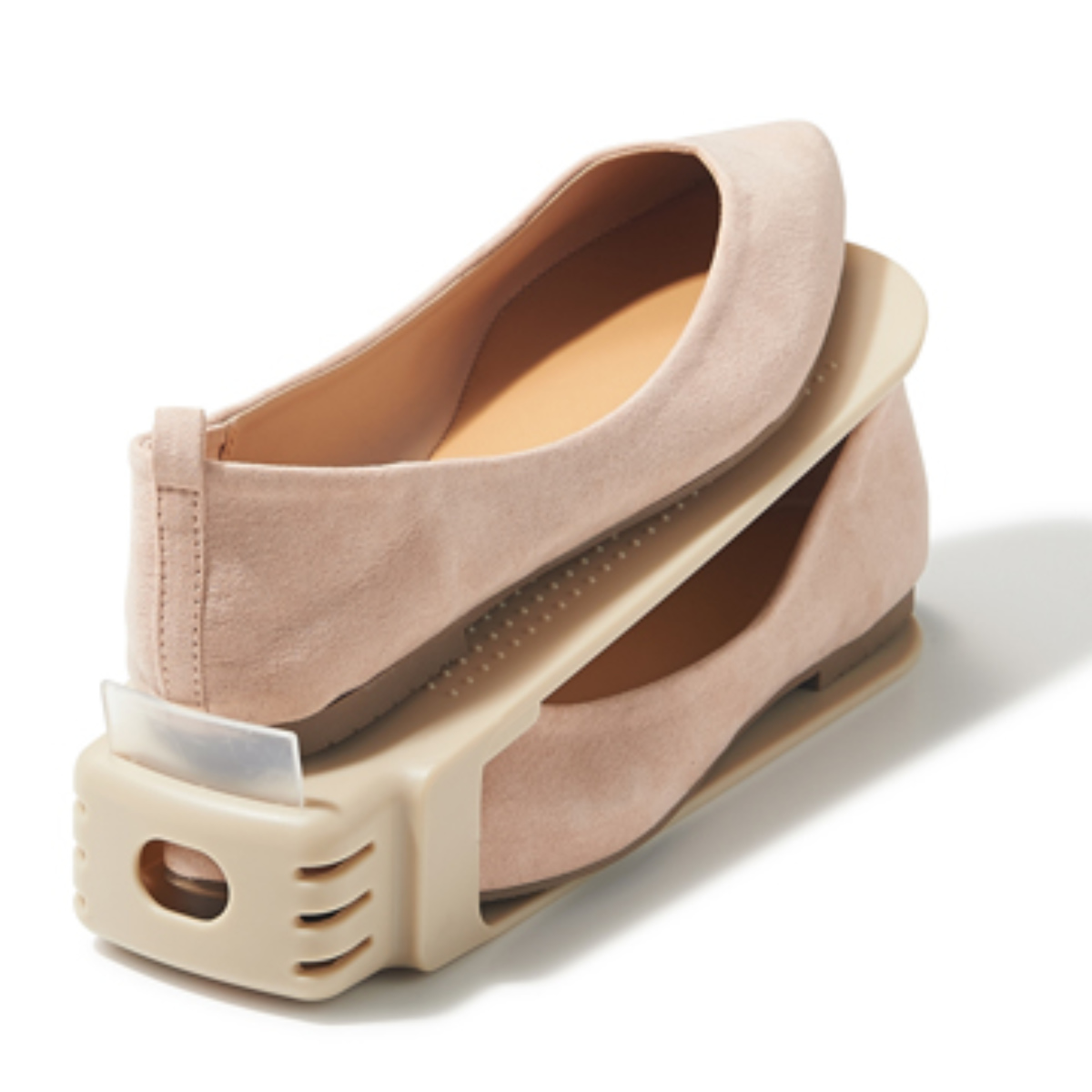 靴 収納 2個入り くつホルダー ローファータイプ スリム ( 靴ホルダー 幅8cm スリムタイプ ローヒール 靴収納 シューズ くつ ホルダー 省スペース 互い違い 靴箱 シューズホルダー すべり止め クツ ケース ラック レディース 2個 )