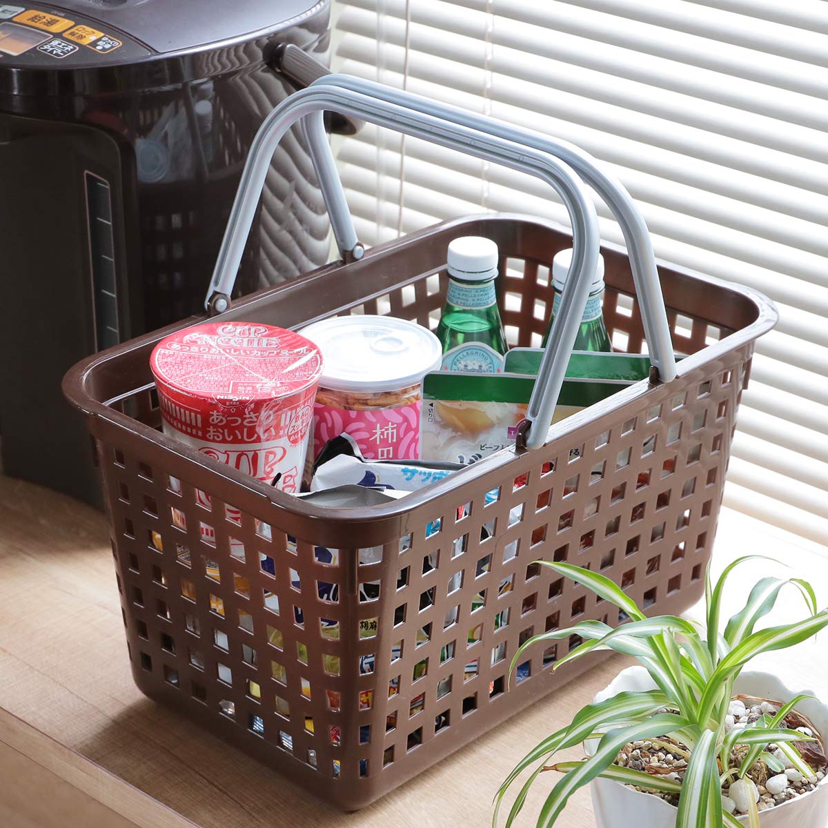 ランドリーバスケット スカンジナビア SCB-3 バスケット S ( 洗濯かご 脱衣かご ランドリーボックス ミニバスケット 洗濯 ランドリーラック 洗濯物入れ 洗濯カゴ 脱衣カゴ 脱衣籠 収納バスケット 持ち手付き 角型 日本製 ) 【クリア】 クリア