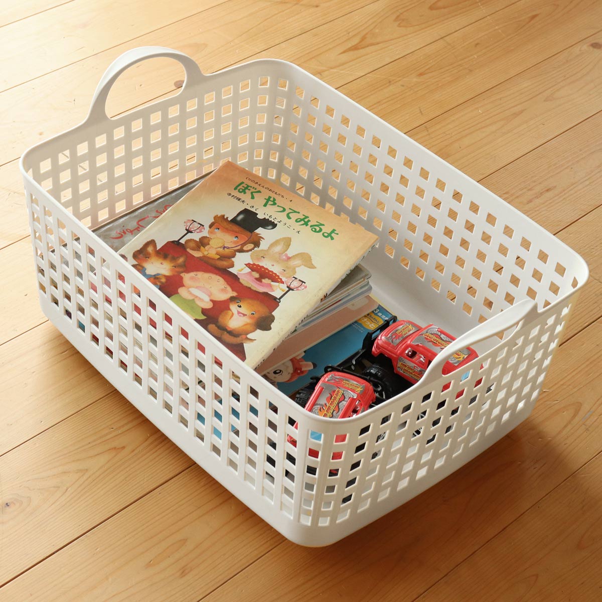 ランドリーバスケット スカンジナビア バスバスケット SCB-7 ( 洗濯かご 脱衣かご ランドリーボックス ミニバスケット 洗濯 スタッキング ランドリーラック 洗濯物入れ 洗濯カゴ 脱衣カゴ 収納 持ち手付き 角型 浅型 日本製 ) 【クリア】 クリア