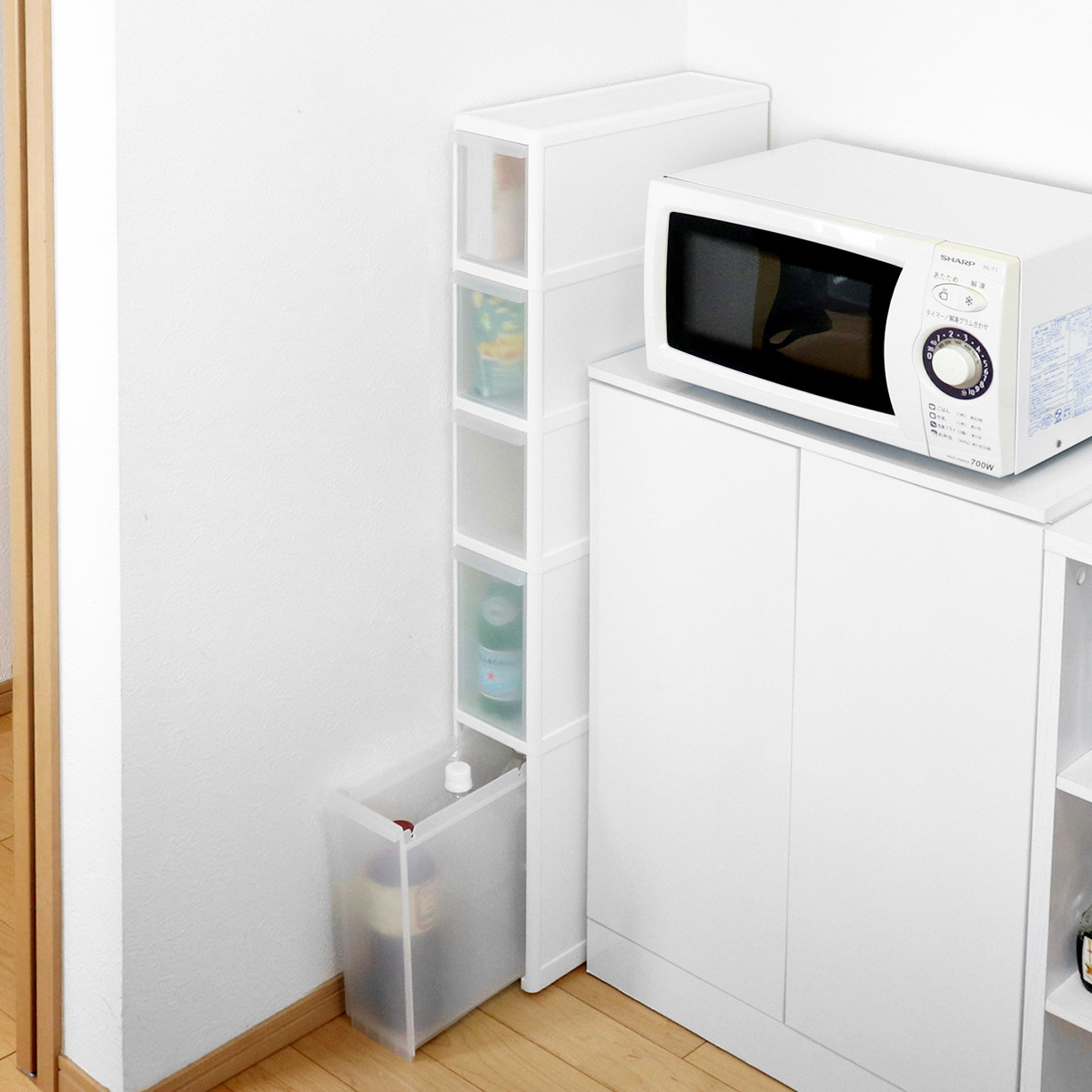 キッチンストッカー スリムストレージ ファイントールストッカー 幅14cm 5段 FTS-113 ( ストッカー スリム 収納ストッカー キッチン収納 隙間収納 14cm スリムストッカー すきま すき間 キッチン 収納 スリムキッチンラック 五段 )