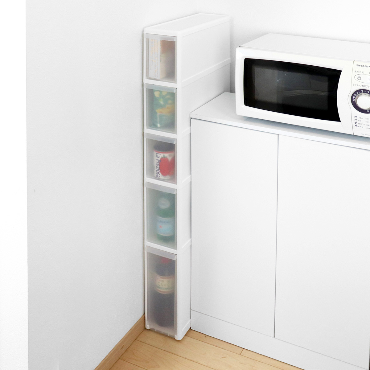 キッチンストッカー スリムストレージ ファイントールストッカー 幅14cm 5段 FTS-113 ( ストッカー スリム 収納ストッカー キッチン収納 隙間収納 14cm スリムストッカー すきま すき間 キッチン 収納 スリムキッチンラック 五段 )