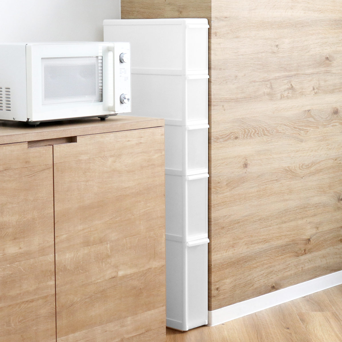 キッチンストッカー スリムストレージ ファイントールストッカー 幅14cm 5段 FTS-113 ( ストッカー スリム 収納ストッカー キッチン収納 隙間収納 14cm スリムストッカー すきま すき間 キッチン 収納 スリムキッチンラック 五段 )