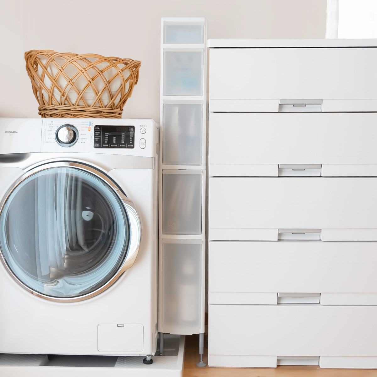 キッチンストッカー 幅17cm 5段 アジャスター付き スリムストレージ TS-10211A ( キッチン収納 キッチン スリム ストッカー 隙間収納 スリムキッチンラック スリムストッカー すき間収納 洗面所 脱衣所 プラスチック製 )