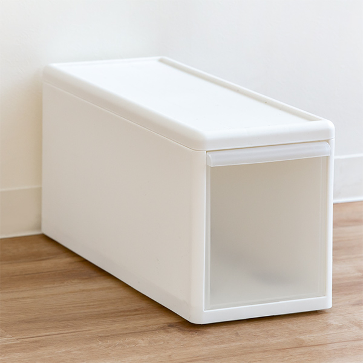 収納ケース スリム M プラスチック 引き出し 収納 幅17×奥行47×高さ22cm 同色6個セット ( 収納ボックス 衣装 ケース ボックス 日本製 隙間収納 クローゼット収納 押入れ収納 クローゼット 押入れ BOX CD キッチン スタッキング ) 【グレー】 グレー