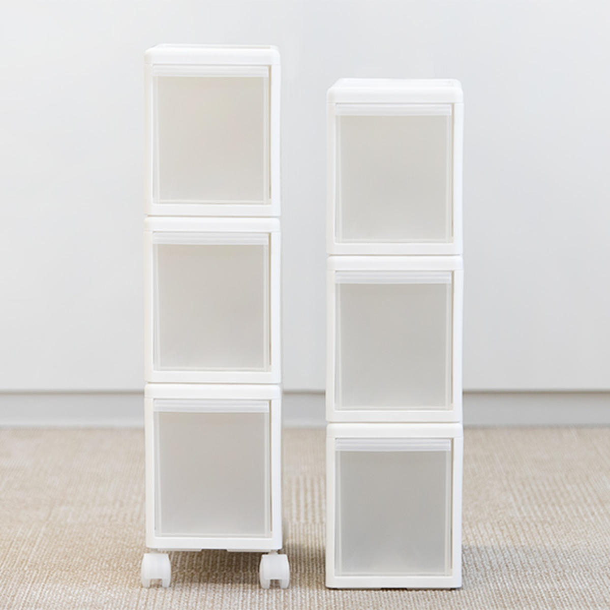 収納ケース スリム M プラスチック 引き出し 収納 幅17×奥行47×高さ22cm 同色6個セット ( 収納ボックス 衣装 ケース ボックス 日本製 隙間収納 クローゼット収納 押入れ収納 クローゼット 押入れ BOX CD キッチン スタッキング ) 【グレー】 グレー