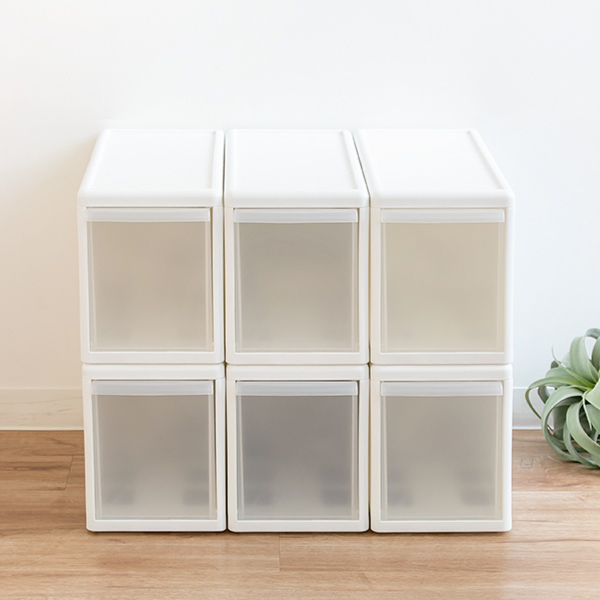 収納ケース スリム M プラスチック 引き出し 収納 幅17×奥行47×高さ22cm 同色2個セット ( 収納ボックス 衣装 ケース ボックス 日本製 隙間収納 クローゼット収納 押入れ収納 クローゼット 押入れ BOX CD キッチン スタッキング ) 【グレー】 グレー