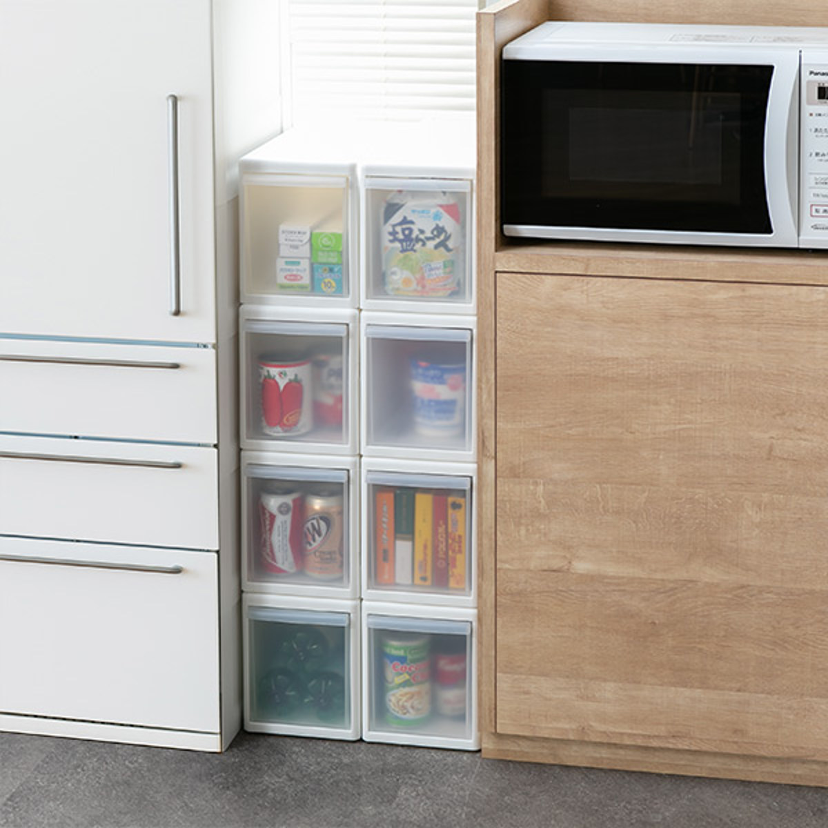 収納ケース スリム M プラスチック 引き出し 収納 幅17×奥行47×高さ22cm 同色2個セット ( 収納ボックス 衣装 ケース ボックス 日本製 隙間収納 クローゼット収納 押入れ収納 クローゼット 押入れ BOX CD キッチン スタッキング ) 【グレー】 グレー