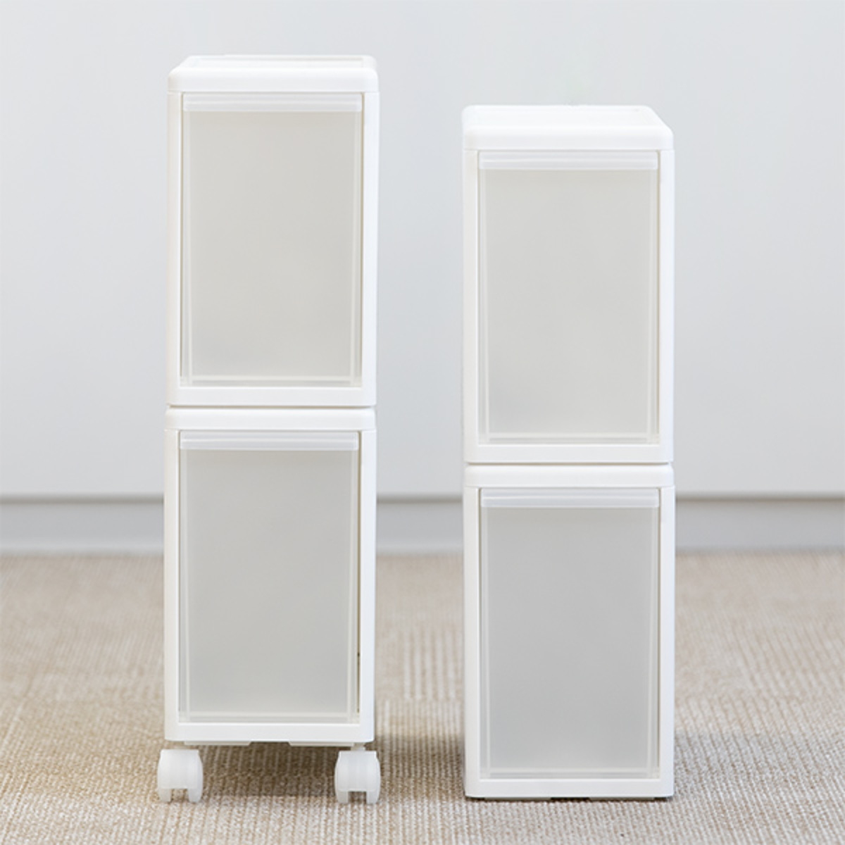 収納ケース スリム L 幅17×奥行47×高さ28cm プラスチック 引き出し 収納 ( 収納ボックス 衣装 ケース ボックス 日本製 クローゼット収納 隙間収納 押入れ収納 クローゼット 押入れ BOX CD キッチン スタッキング 積み重ね ) 【ホワイト】 ホワイト