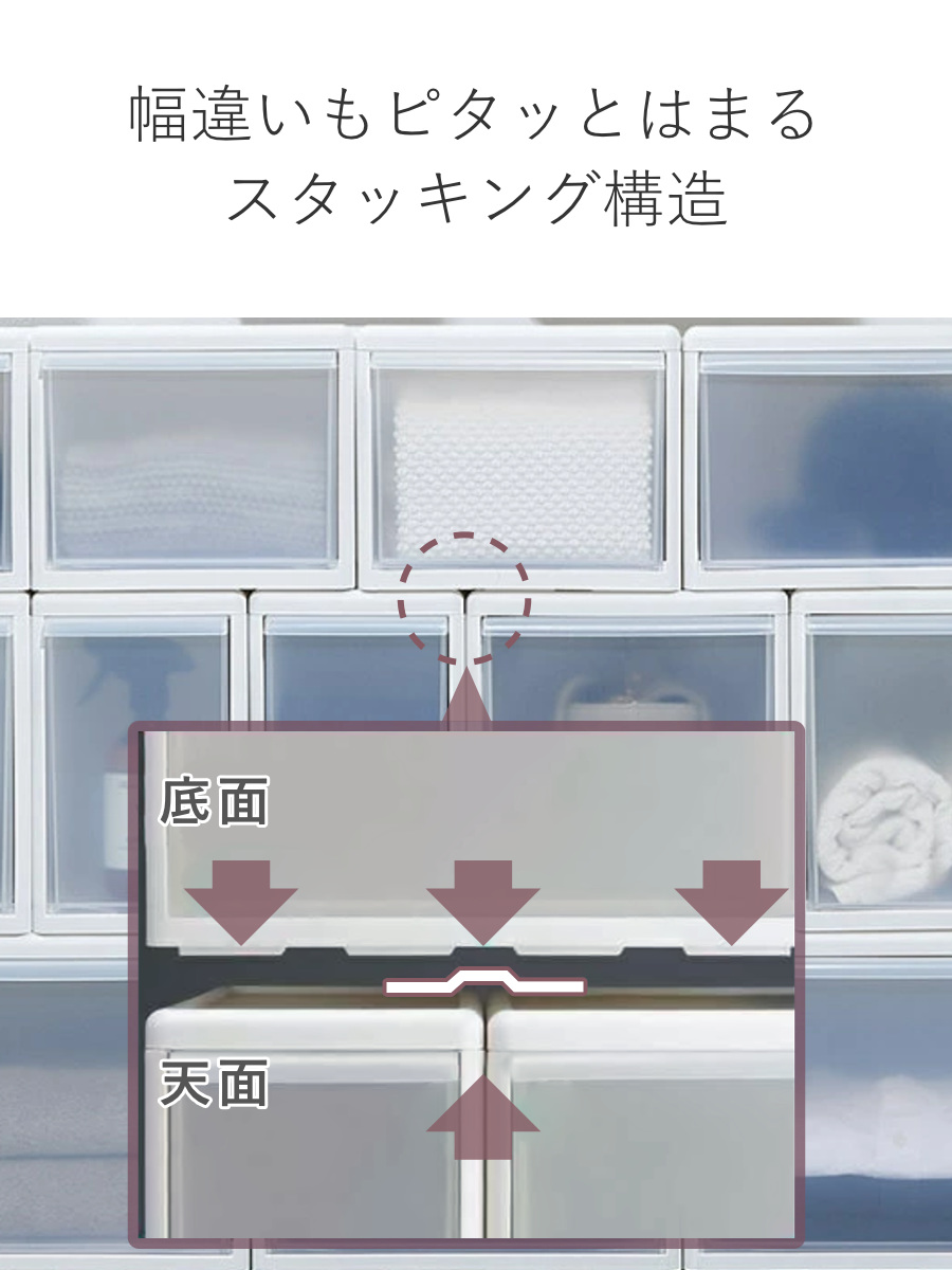 収納ケース スリム L 幅17×奥行47×高さ28cm プラスチック 引き出し 収納 ( 収納ボックス 衣装 ケース ボックス 日本製 クローゼット収納 隙間収納 押入れ収納 クローゼット 押入れ BOX CD キッチン スタッキング 積み重ね ) 【ホワイト】 ホワイト