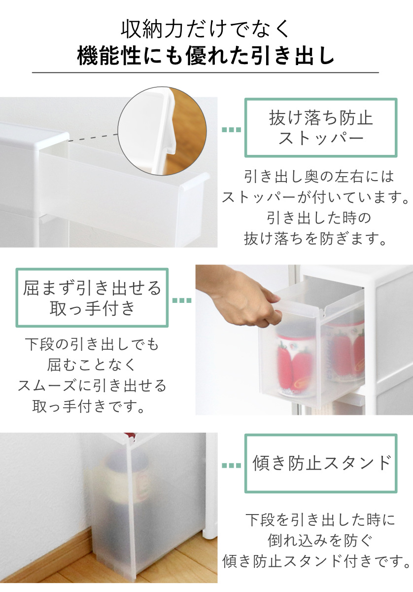 キッチンストッカー スリムストレージ トールストッカー 幅17cm 4段 TS-121 ( ストッカー スリム 収納ストッカー キッチン収納 隙間収納 17cm スリムストッカー すきま すき間 キッチン 収納 スリムキッチンラック 四段 )