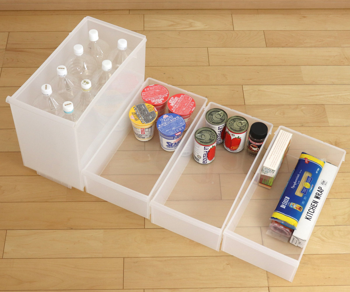 キッチンストッカー スリムストレージ ミディストッカー 幅25.5cm 4段 MS-103 ( ストッカー スリム 収納ストッカー キッチン収納 隙間収納 25.5cm スリムストッカー すきま すき間 キッチン 収納 スリムキッチンラック 三段 )